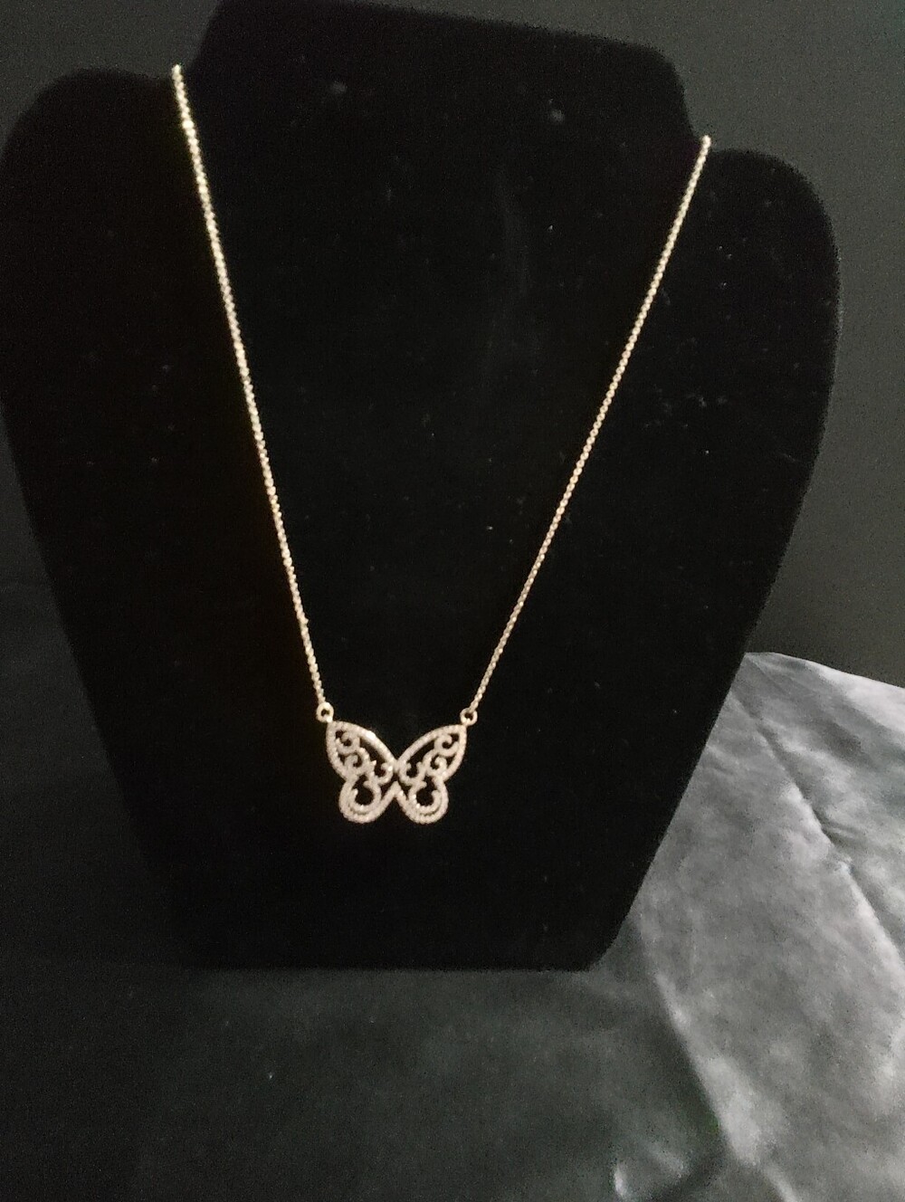 Gold Filled Butterfly Pendant Necklace